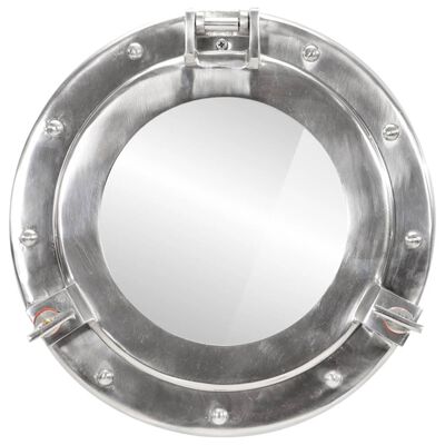 vidaXL Priezorové zrkadlo nástenné Ø30 cm hliník a sklo