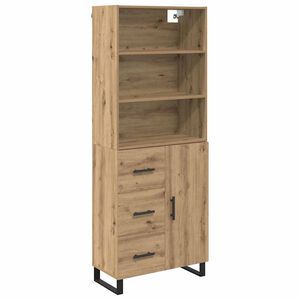vidaXL Highboard Remeseln&yacute; dub 69,5 x 34 x 180 cm Kompozitn&eacute; drevo