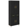 vidaXL Highboard Čierny dub 69,5 x 34 x 180 cm Kompozitn&eacute; drevo