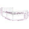 vidaXL Posteľný rám sivý masívne drevo 100x200 cm