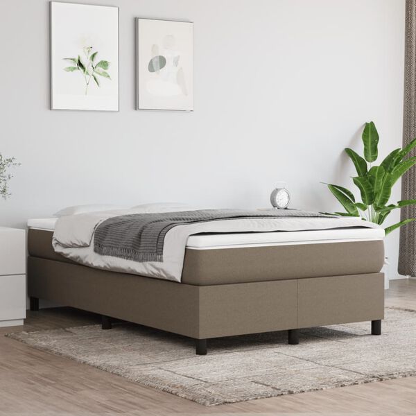 vidaXL Boxspring posteľ s matracom sivohned&yacute; 120x200 cm l&aacute;tka