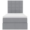 vidaXL Postel s &uacute;ložn&yacute;m prostorem a matrac&iacute; Svetlosiv&aacute; 90 x 190 cm
