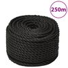 vidaXL Pracovn&eacute; lano čierne 12 mm 250 m polypropyl&eacute;n