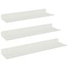 vidaXL Z&aacute;vesn&aacute; polica 3 ks Biely 40 x 9 x 2,5 cm Oceľ