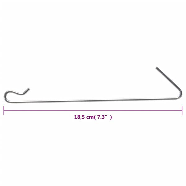 vidaXL Gabionové háky 10 ks oceľ