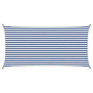 vidaXL Slnečn&aacute; plachta Modr&aacute; a biela 6 x 3 m 100% polyester Oxford