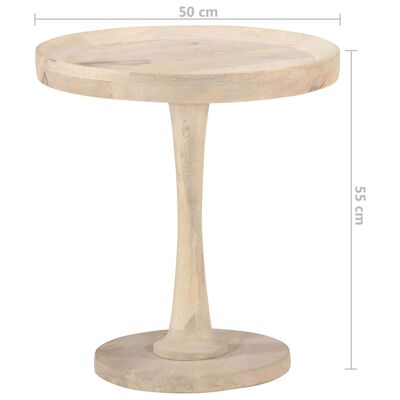vidaXL Príručný stolík Ø50x55 cm mangovníkový masív