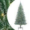 vidaXL Umel&yacute; vianočn&yacute; stromček, snehom obalen&yacute;, s LED svetlom 210 cm