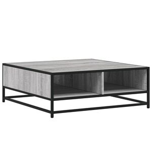 vidaXL Konferenčn&yacute; stol&iacute;k siv&aacute; sonoma 80x80x30 cm kompozitn&eacute; drevo kov