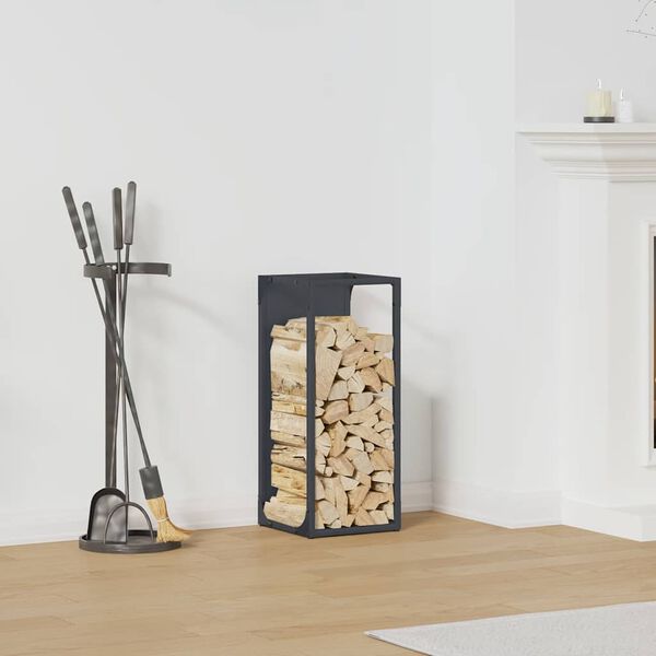 vidaXL Stojan na palivov&eacute; drevo Antracit Oceľ valcovan&aacute; za studena