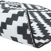 vidaXL Vonkajší koberec ARAKIL bielo-čierny Ø200 cm PP