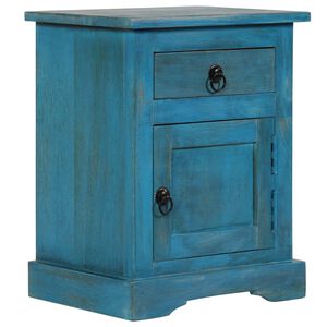 vidaXL Nočn&yacute; stol&iacute;k z mangovn&iacute;kov&eacute;ho dreva 40x30x50 cm modr&yacute;