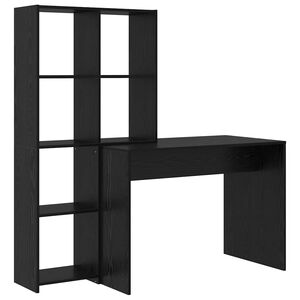 vidaXL St&ocirc;l s poličkou Čierny dub 138,5 x 55 x 143 cm Kompozitn&eacute; drevo