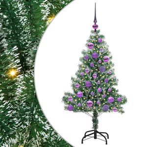 vidaXL Umel&yacute; vianočn&yacute; stromček, snehom obalen&yacute;, s LED svetlom 120 cm