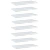 vidaXL Pr&iacute;davn&eacute; police 8ks, leskl&eacute; biele 40x20x1,5cm, kompozitn&eacute; drevo