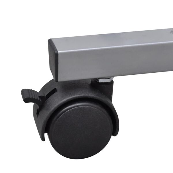 vidaXL Hnedý počítačový stôl s vysúvacou doskou pre klávesnicu a miš