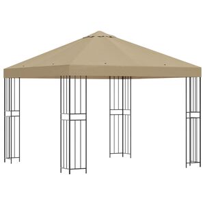 vidaXL Alt&aacute;nok 3 x 3 m B&eacute;žov&aacute; Polyester a oceľ 190 gsm