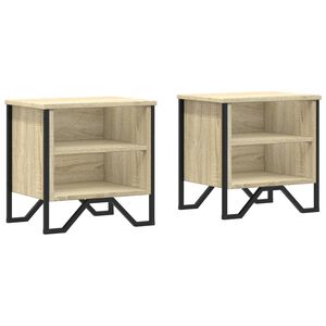 vidaXL Nočn&yacute; stol&iacute;k dub sonoma 2 ks 40x30x40 cm kompozitn&eacute; drevo