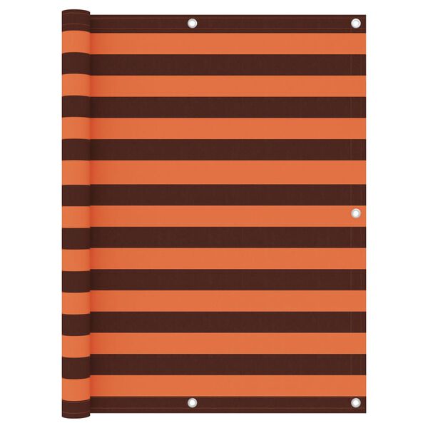 vidaXL Balkónová markíza, oranžová a hnedá 120x400 cm, oxfordská látka