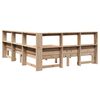 vidaXL Posteľ s knižnicou bez matraca 140x190 cm borovicov&yacute; mas&iacute;v