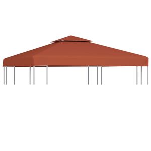 vidaXL Dvojit&aacute; strie&scaron;ka na alt&aacute;nok 310 g/m&sup2;, 3x3 m, tehlov&aacute; farba
