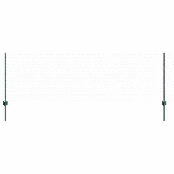 vidaXL Plot s podperou Zelená 0,8 x 10 m Ocel a PVC