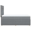 vidaXL Posteľný rám boxsping s matracom bledosivý 90x200 cm látka