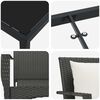 vidaXL Záhradný jedálenský set s vankúšom 7 pcs Čierna polyratan
