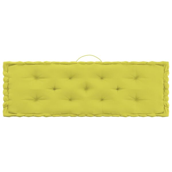 vidaXL Podlahov&eacute; podložky na paletov&yacute; n&aacute;bytok 7 ks jablkovo-zelen&eacute; bavlna