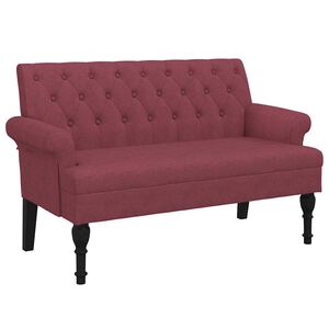 vidaXL Lavička s operadlom v&iacute;novo červen&aacute; 120x62x75,5 cm l&aacute;tka