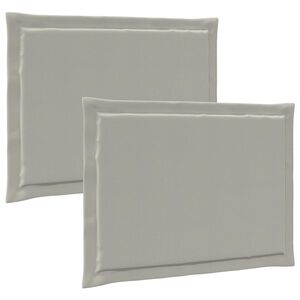 vidaXL Vank&uacute;&scaron;e na sedenie 2 ks Polyester Svetlosiv&aacute; 47 x 36 x 2 cm