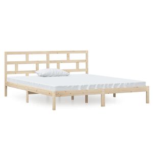 vidaXL Posteľn&yacute; r&aacute;m 135x190 cm dvojl&ocirc;žko mas&iacute;vne drevo