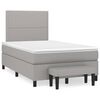 vidaXL Boxspring posteľ s matracom bledosivá 120x200 cm látka