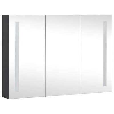 vidaXL LED kúpeľňová zrkadlová skrinka 89x14x62 cm