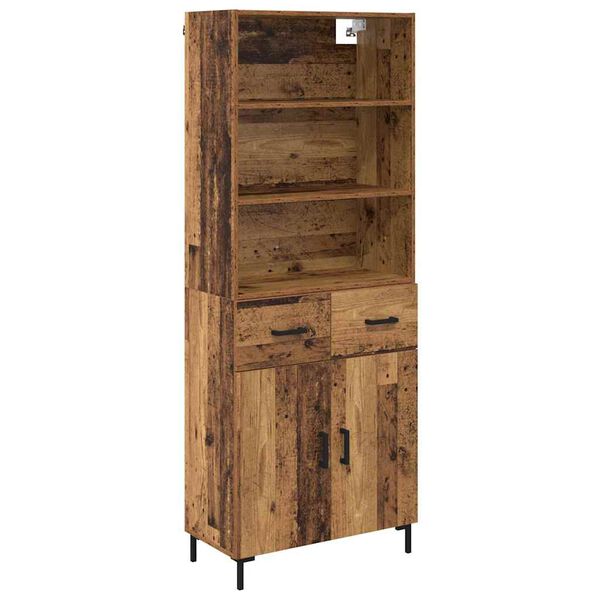 vidaXL Highboard Star&eacute; drevo 69,5 x 34 x 180 cm Kompozitn&eacute; drevo