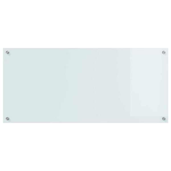 vidaXL Kuchynsk&yacute; backsplash Biela 110 x 50 cm tvrden&eacute; sklo