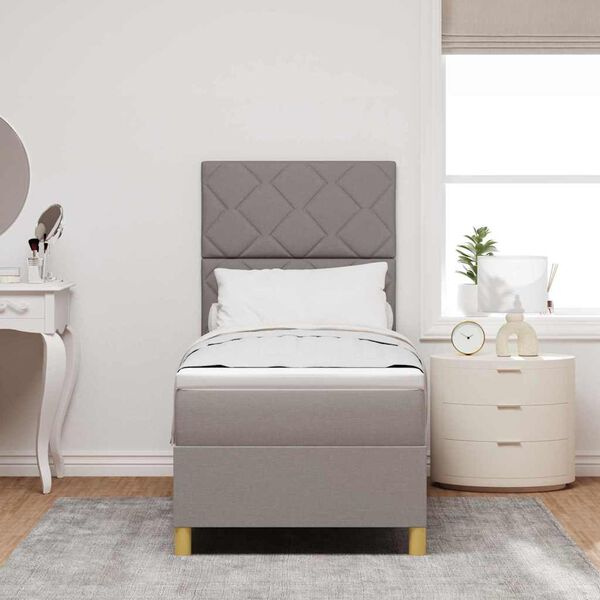 vidaXL LED box s pružinami s matracmi Sivohned&aacute; 80 x 200 cm l&aacute;tka