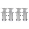 vidaXL Nohy na pohovku 8 ks okr&uacute;hle 120 mm chr&oacute;mov&eacute;