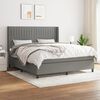 vidaXL Boxspring posteľ s matracom tmavosiv&aacute; 160x200 cm l&aacute;tka