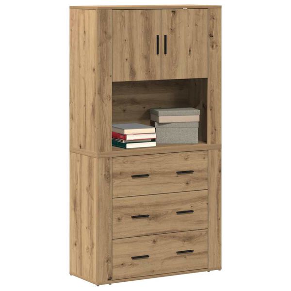 vidaXL Highboard Remeseln&yacute; dub 80 x 33 x 150 cm Kompozitn&eacute; drevo