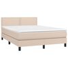 vidaXL Boxspring posteľ s matracom kapuč&iacute;nov&aacute; 140x200 cm umel&aacute; koža