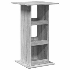 vidaXL Barov&yacute; st&ocirc;l s policami siv&yacute; sonoma 60x60x102cm kompozitn&eacute; drevo