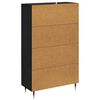 vidaXL Highboard Čierny dub 69,5 x 31 x 115 cm Kompozitn&eacute; drevo