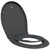 vidaXL WC sedadlo Antracit 47 x 37 x 4 cm Duroplast