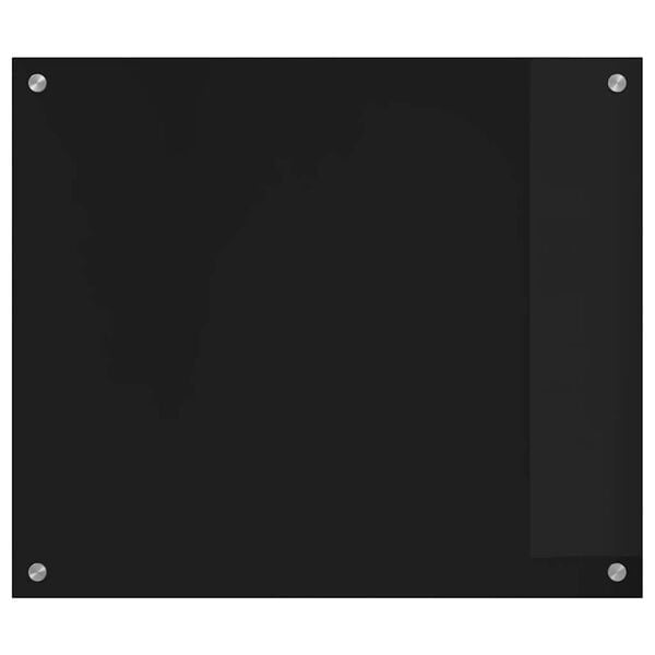 vidaXL Kuchynský backsplash Čierna 70 x 60 cm tvrdené sklo