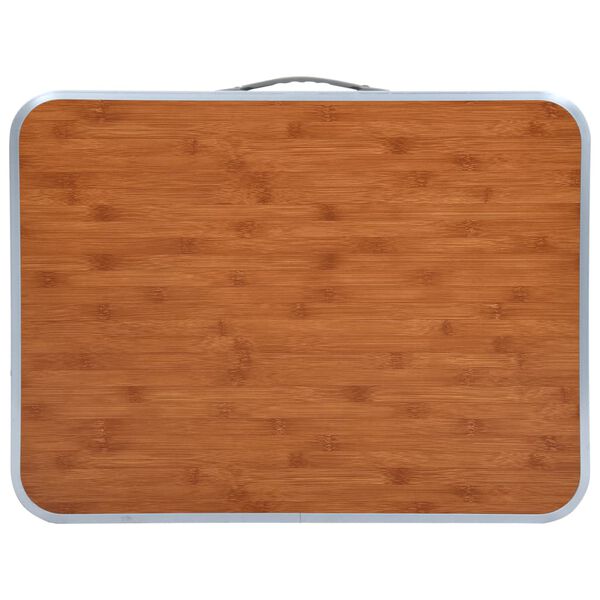 vidaXL Skladac&iacute; kempingov&yacute; st&ocirc;l hlin&iacute;kov&yacute; 60x45 cm