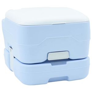 vidaXL Kempingov&eacute; WC Svetlomodr&aacute; a biela 41,5 x 36,5 x 30 cm