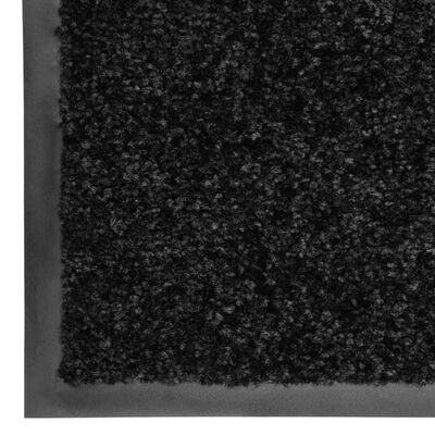 vidaXL Rohožka, prateľná, čierna 90x150 cm