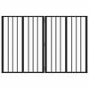 vidaXL Psia br&aacute;na 2 pcs Čierny 60 x 80 cm Pozinkovan&aacute; oceľ