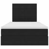 vidaXL Postel s úložným prostorem a LED svetlom Čierna 120 x 200 cm